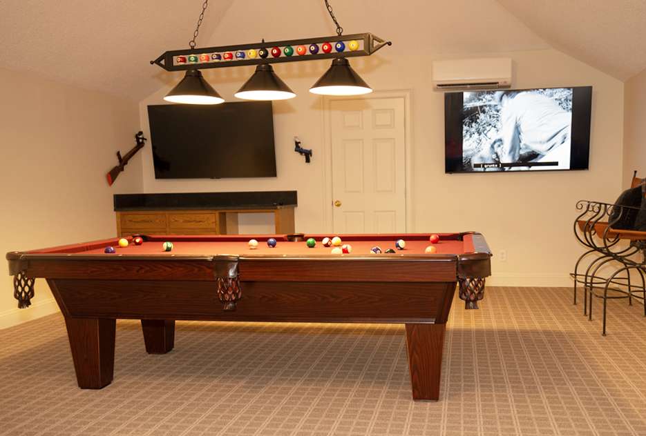 pool table television monitors